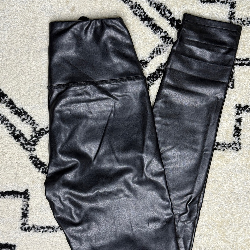 Miami Black Faux Leather Leggings